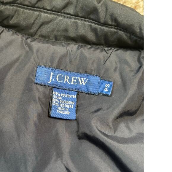 J. CREW Black, Down, lightweight Quilted Puffer Jacket/Coat, PS (Petite/Small) - Picture 4 of 12